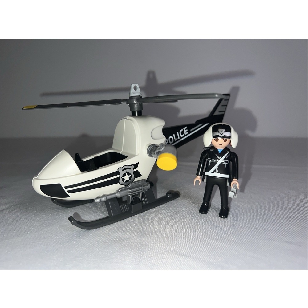 Playmobil Police Helicopter Set Officer Figure w/ Accessories